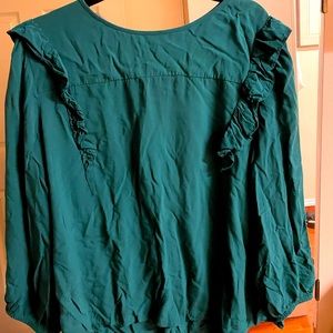 LOFT deep green blouse size XL👚
